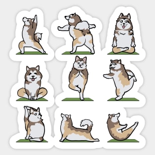 Alaskan Malamute Yoga Sticker